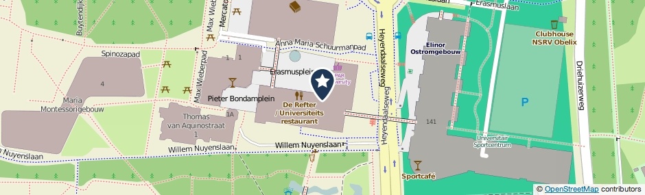 Kaartweergave Erasmusplein 1 in Nijmegen