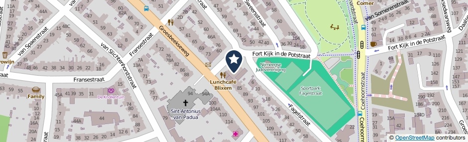Kaartweergave Fort Kijk In De Potstraat 125 in Nijmegen