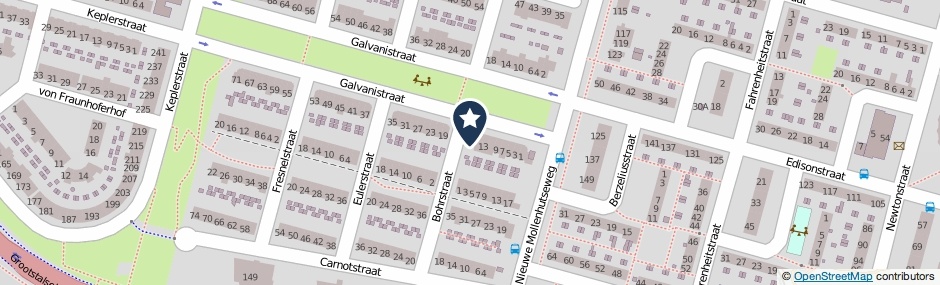 Kaartweergave Galvanistraat 17 in Nijmegen