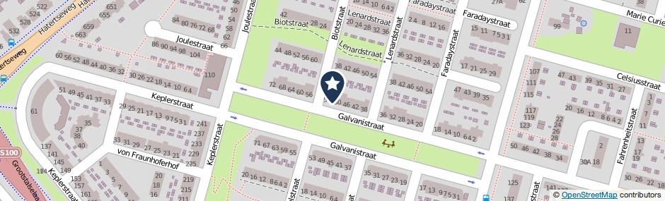 Kaartweergave Galvanistraat 52 in Nijmegen