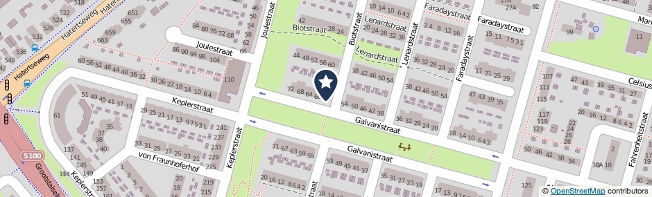 Kaartweergave Galvanistraat 56 in Nijmegen