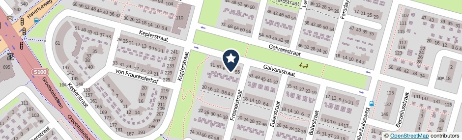 Kaartweergave Galvanistraat 59 in Nijmegen