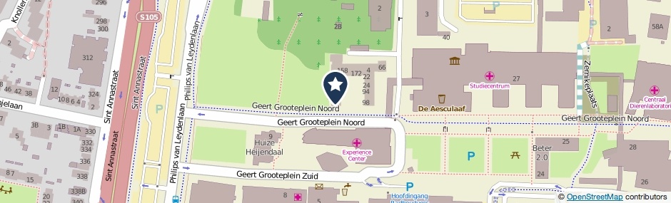 Kaartweergave Geert Grooteplein Noord 17 in Nijmegen
