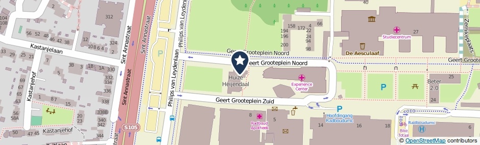 Kaartweergave Geert Grooteplein Noord 9 in Nijmegen