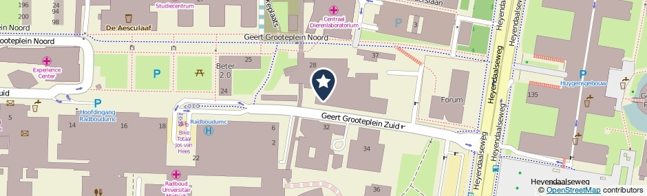Kaartweergave Geert Grooteplein Zuid 26 in Nijmegen
