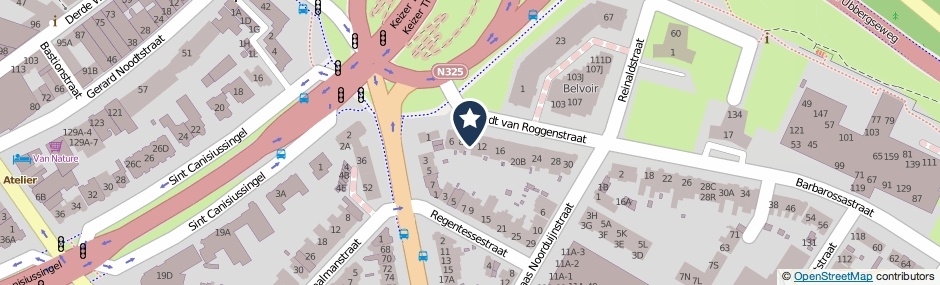 Kaartweergave Graadt Van Roggenstraat 10 in Nijmegen