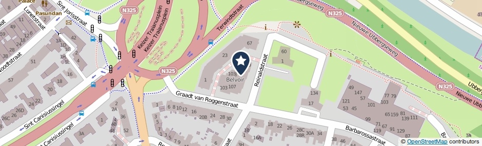 Kaartweergave Graadt Van Roggenstraat 101-A in Nijmegen