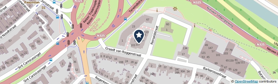 Kaartweergave Graadt Van Roggenstraat 101 in Nijmegen