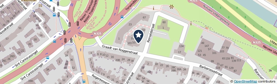 Kaartweergave Graadt Van Roggenstraat 103-C in Nijmegen