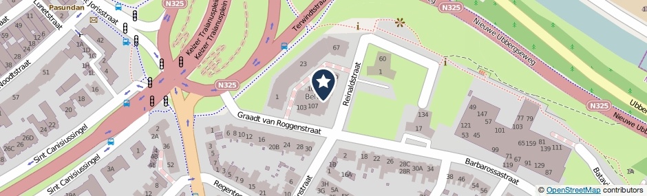 Kaartweergave Graadt Van Roggenstraat 105-E in Nijmegen