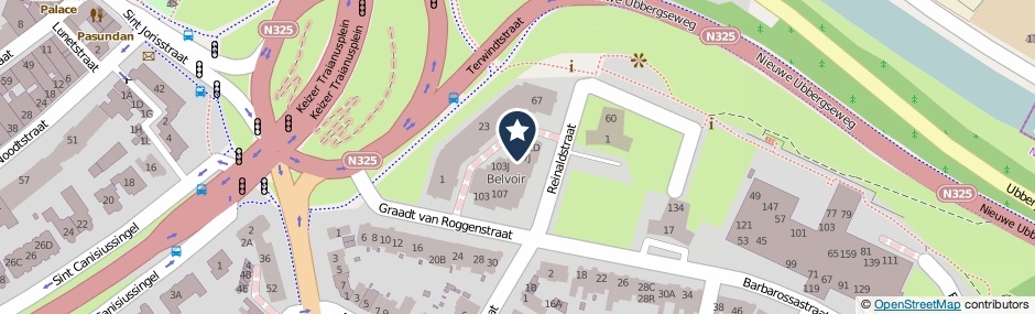 Kaartweergave Graadt Van Roggenstraat 105-J in Nijmegen