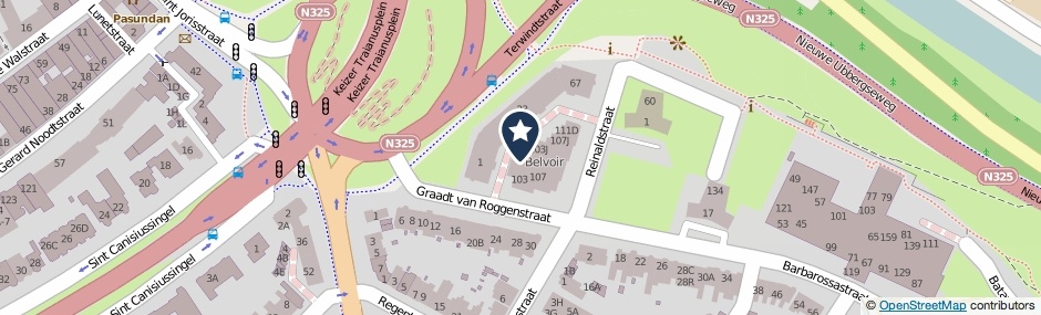 Kaartweergave Graadt Van Roggenstraat 105-L in Nijmegen