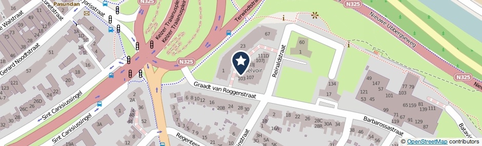 Kaartweergave Graadt Van Roggenstraat 105-M in Nijmegen