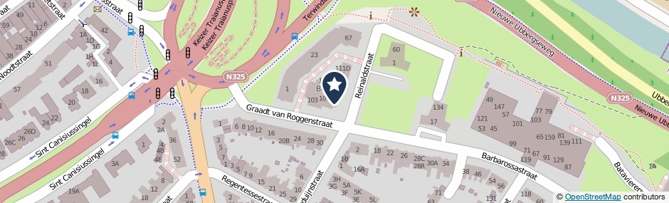 Kaartweergave Graadt Van Roggenstraat 107-C in Nijmegen