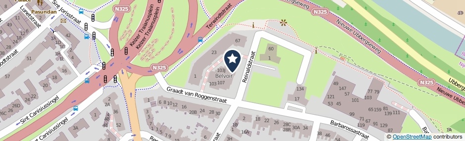 Kaartweergave Graadt Van Roggenstraat 107-F in Nijmegen