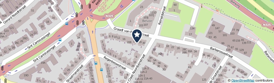 Kaartweergave Graadt Van Roggenstraat 26 in Nijmegen