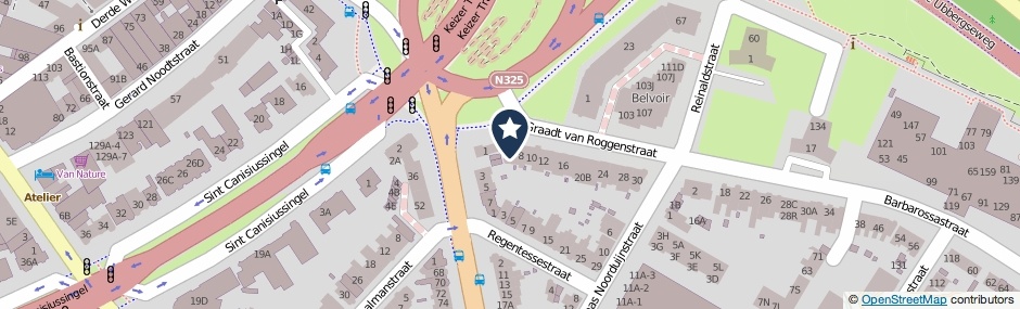 Kaartweergave Graadt Van Roggenstraat 6 in Nijmegen