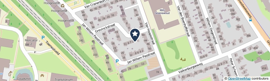 Kaartweergave Grevinckstraat 3 in Nijmegen