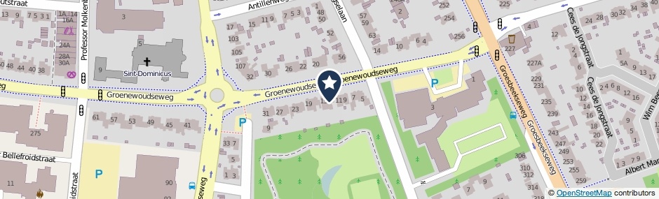 Kaartweergave Groenewoudseweg 13 in Nijmegen