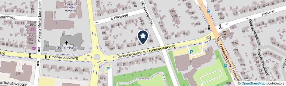 Kaartweergave Groenewoudseweg 18 in Nijmegen
