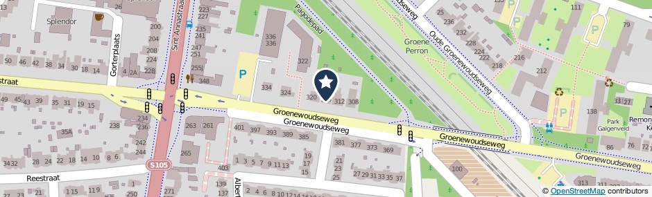 Kaartweergave Groenewoudseweg 316 in Nijmegen
