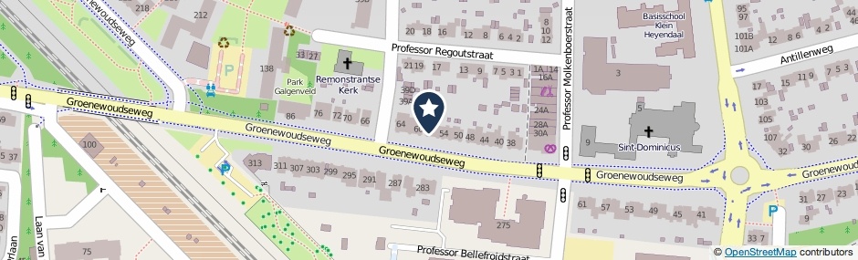 Kaartweergave Groenewoudseweg 58 in Nijmegen