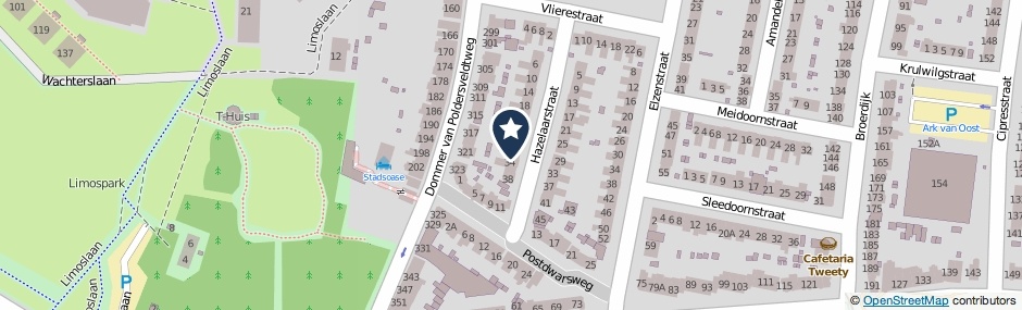 Kaartweergave Hazelaarstraat 32 in Nijmegen