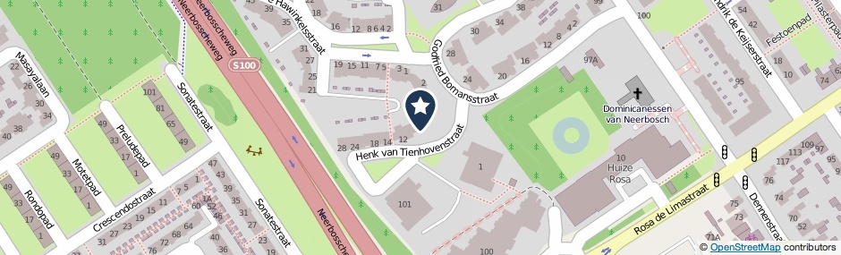 Kaartweergave Henk Van Tienhovenstraat 8 in Nijmegen