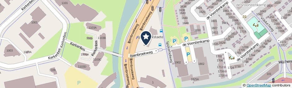Kaartweergave IJpenbroekweg 12 in Nijmegen