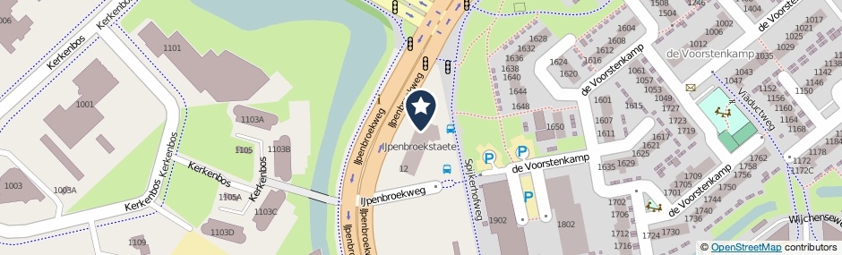 Kaartweergave IJpenbroekweg 18 in Nijmegen