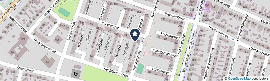 Kaartweergave Imkersstraat 7 in Nijmegen