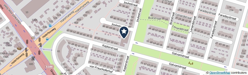 Kaartweergave Joulestraat 110 in Nijmegen