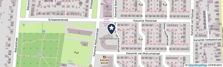 Kaartweergave Kanunnik Van Kekenstraat 12 in Nijmegen