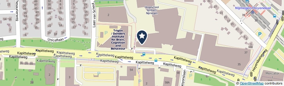 Kaartweergave Kapittelweg 33 in Nijmegen