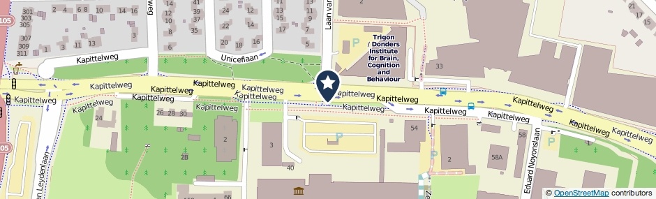 Kaartweergave Kapittelweg in Nijmegen
