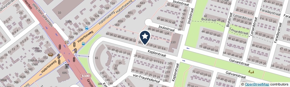 Kaartweergave Keplerstraat 24 in Nijmegen