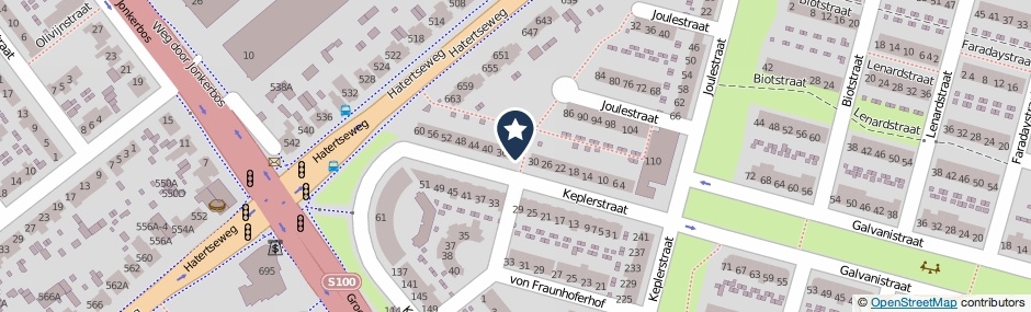 Kaartweergave Keplerstraat 32 in Nijmegen