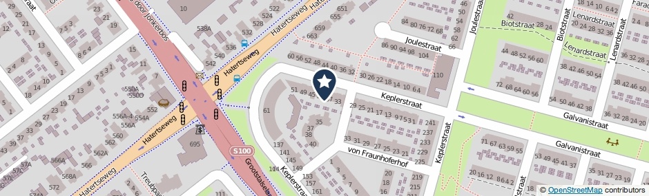 Kaartweergave Keplerstraat 39 in Nijmegen