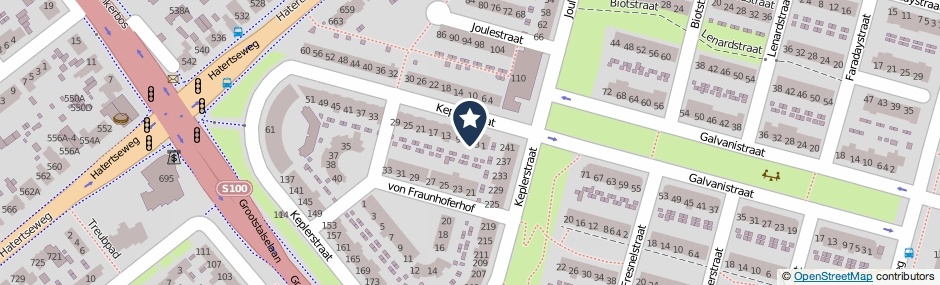 Kaartweergave Keplerstraat 5 in Nijmegen