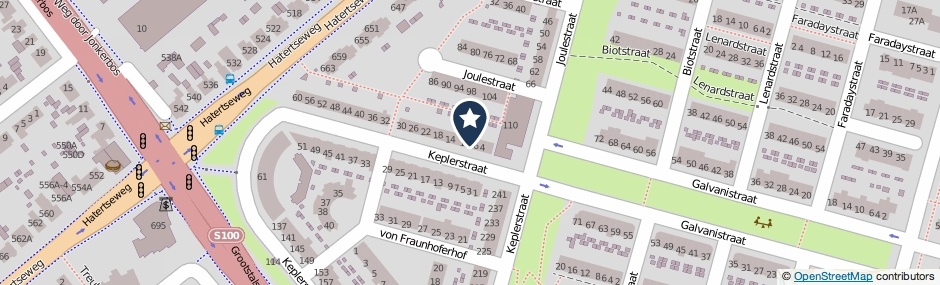 Kaartweergave Keplerstraat 8 in Nijmegen