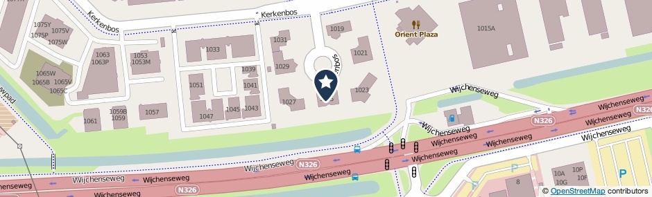 Kaartweergave Kerkenbos 1025 in Nijmegen