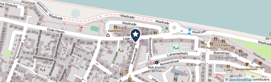 Kaartweergave Lage Markt 44-A in Nijmegen