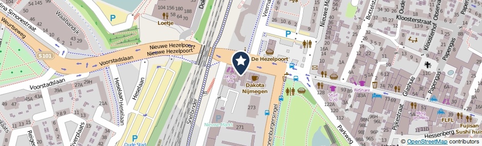 Kaartweergave Lange Hezelstraat 125 in Nijmegen