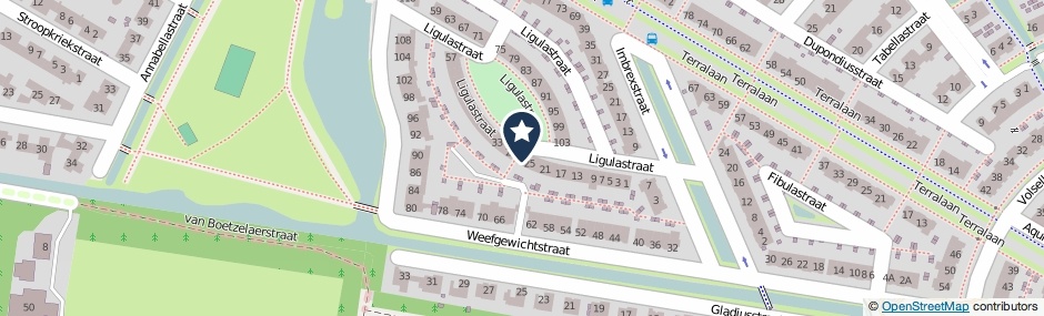 Kaartweergave Ligulastraat 27 in Nijmegen