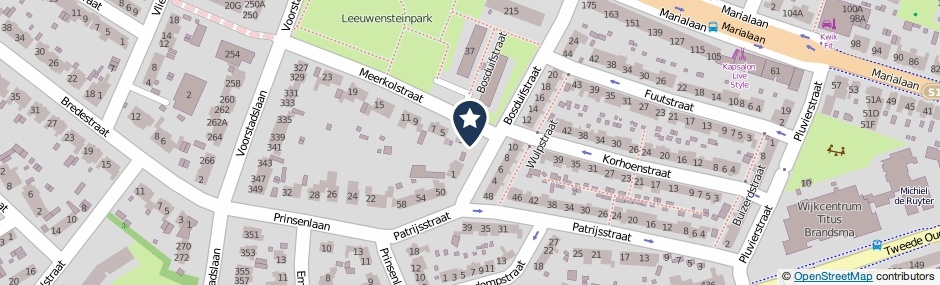 Kaartweergave Meerkolstraat 1 in Nijmegen