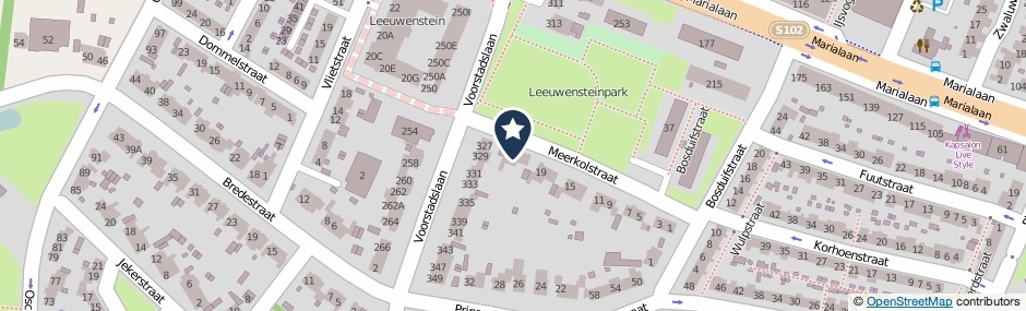 Kaartweergave Meerkolstraat 23 in Nijmegen