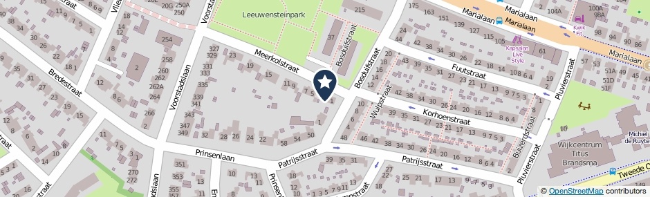 Kaartweergave Meerkolstraat 3 in Nijmegen