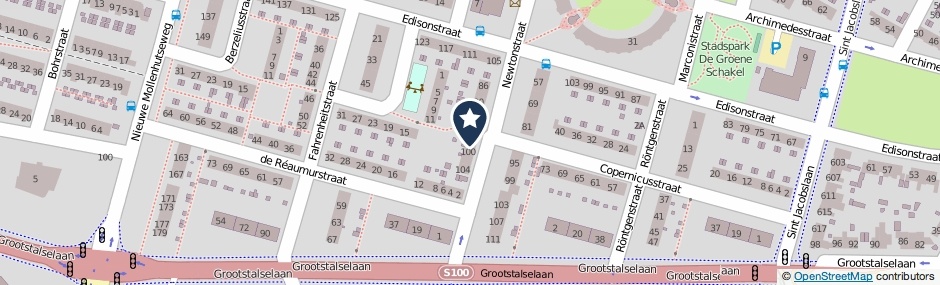 Kaartweergave Newtonstraat 98 in Nijmegen