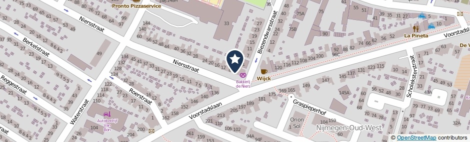 Kaartweergave Niersstraat 6 in Nijmegen