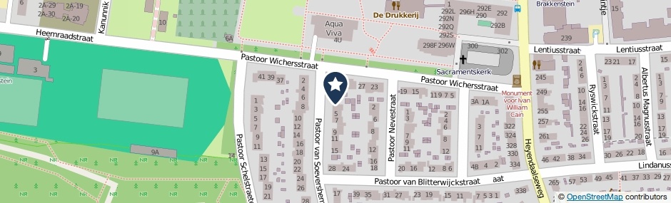 Kaartweergave Pastoor Van Soevershemstraat 1 in Nijmegen